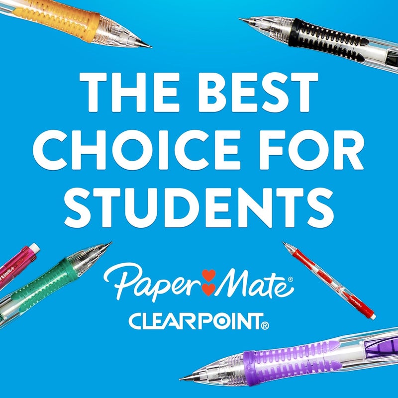 Papermate Clearpoint Mechanical Pencils, 0.7mm HB #2 Pencil Lead, Includes 2 Pencils, 1 Lead Refill, 2 Erasers - Back to School, Study Supplies, College, Note-Taking - Image 1